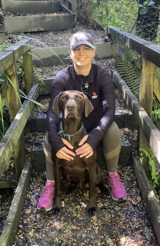 Dr Janine of Loved Pets, with her dog