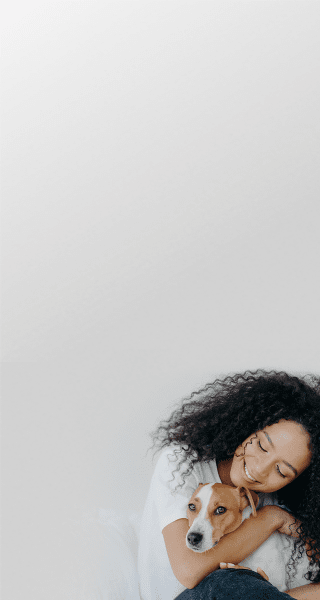 Veterinarian with dog